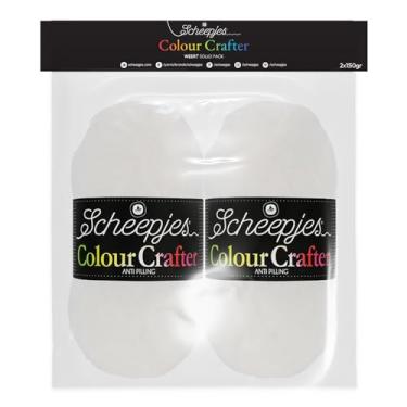 Imagem de Scheepjes Color Crafter Pacote sólido 2 x 150 g - Branco