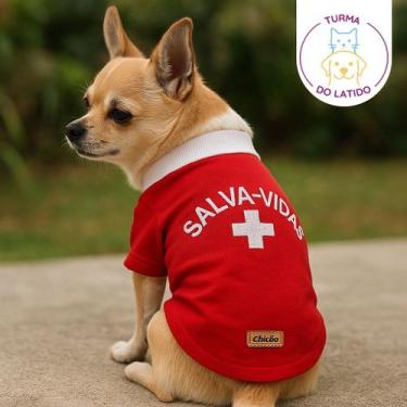 Imagem de Roupinha para Cães e Gatos Camiseta Salva-Vidas Chickão Pet - Turma do