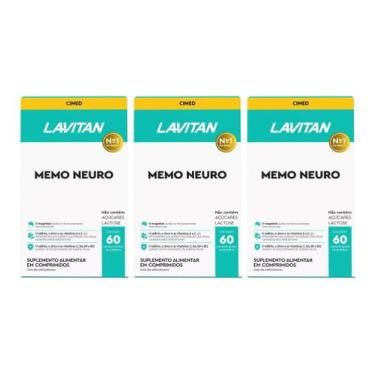 Imagem de Kit 3 Suplemento Lavitan Memo Neuro 60 Comprimidos - Cimed