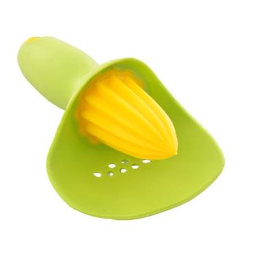 Imagem de Espremedor Manual de Limão e Laranja, Silicone, com Recipiente Coletor de Sementes, para Cozinha (VERDE)