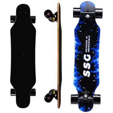 Imagem de Skate de cruzeiro pequeno de 78 cm com prancha de bordo de 8 camadas para adultos, jovens, crianças, iniciantes, meninas e meninos, T-Tool incluída