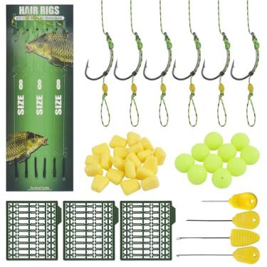Imagem de 43 peças/152 peças iscas de pesca de carpa kit de equipamentos de pesca de carpa contas de pesca de milho boilie paradas de iscas com halteres e equipamento de pesca com agulha de longarina (tamanho
