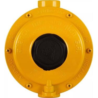Imagem de Regulador Pressão Gás Aliança 12 Kg/h Amarelo Estágio Único - Alianca