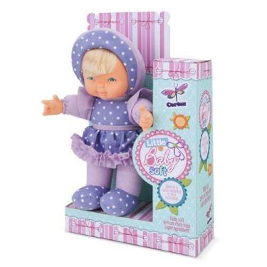 Imagem de Boneca de Pelúcia Little Baby Soft Lilás 25 cm Antialérgica - CTX