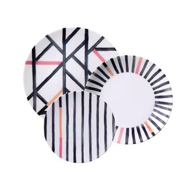 Imagem de Jogo de Pratos Tramontina Street em Porcelana Decorada 12 peças