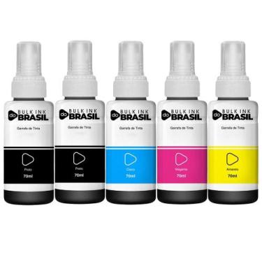 Imagem de Kit 5 Tintas Para Epson T664 L355 L365 L395 L455 L1300 L110 - Bulk Ink
