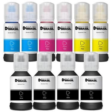 Imagem de Kit 10 Tintas Para Epson L4160 L4150 T504 L6171 L6161 L6191 - Bulk Ink