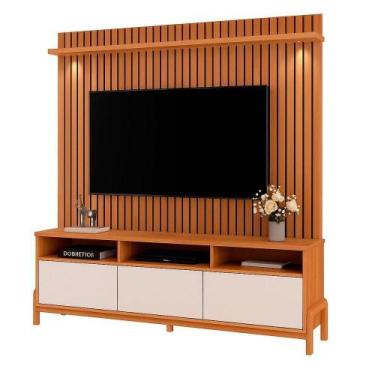 Imagem de Rack Bancada Com Painel 1 Porta 2 Gavetas Para Tv De Até 75 Viron Jequ