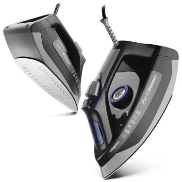 Imagem de Ferro de Passar á Vapor com Base em Aço Inoxidável Resistente, 1700W, 110v, PURSTEAM WORLDS BEST STEAMERS PSSI 01, Azul