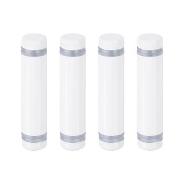 Imagem de 4 parafusos isolantes, parafusos publicitários de cabeça dupla de aço inoxidável de 1,27 cm x 5 cm, suportes de parede para suporte de placa de vidro acrílico, suporte de copo de vinho, branco