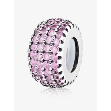 Imagem de 1 peça prata elegante diamante branco berloque contas adequadas para mulheres, faça você mesmo e roupa diária combinando joias decoração presente para mamãe, 2.99*9.25mm, Prata, Sem Pedra Preciosa