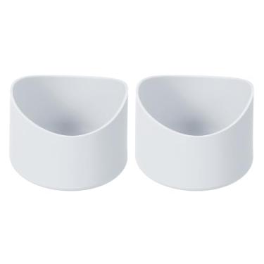 Imagem de 2 capas protetoras de silicone de 7,3 cm para botas de 340 a 680 g, capa antiderrapante de silicone inferior de garrafa de água, acessórios de copo de forma irregular, branca