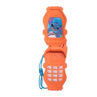 Imagem de Celular de Brinquedo Smartphone Flip Stitch Azul Luz e Som