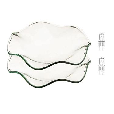 Imagem de HUNANBANG Aquecedor de óleo elétrico Aquecedor de cera elétrico Peças de reposição Aquecedor de óleo de fragrância de fusão de cera aquecedor de óleo Lâmpada e prato sobressalente (bulbo de prata*2)