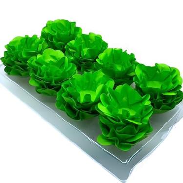 Imagem de Kit com 120 Forminhas para Doces Finos em Formato de Flor – Linha Style Elegante – Ideal para Casamentos, Aniversários e Festas Sofisticadas(Verde Neon)