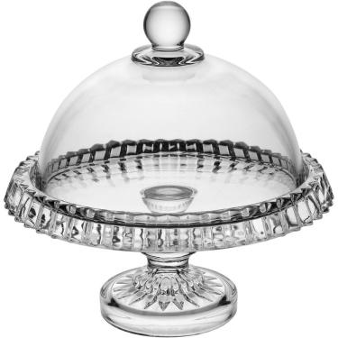 Imagem de Prato Bolo Com Pé Home&co Tampa Eco Crystal 19x19x19 Boleira