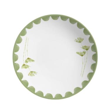 Imagem de Jogo 2 Pratos Fundo Cerâmica Alleanza Cor Verde Coup Nature By Aurora 25cm