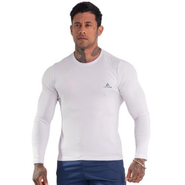 Imagem de Camisa Térmica Masculina Manga Longa Ideal Para Corrida Academia E Proteção UV-Masculino