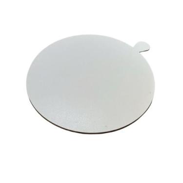 Imagem de Tábua de Frios 25mm Mdf Redondo Com Cabo Branco 3mm Cestas Presente Me