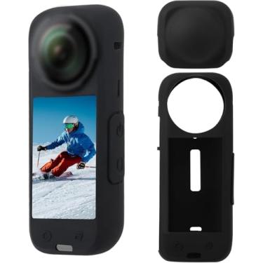 Imagem de Capa protetora de silicone para Insta360 x4, com capa protetora elástica para lente macia, acessórios de proteção para câmera, ajuste firme e proteção eficaz