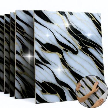 Imagem de 10 Peças Placas Adesivas de Parede Autocolantes Tamanho Grande 60X60CM