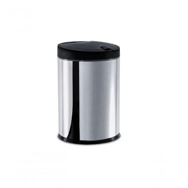 Imagem de Lixeira Press Inox Com Tampa - Linha Pia ø 17 X 25 Cm Preto Brinox