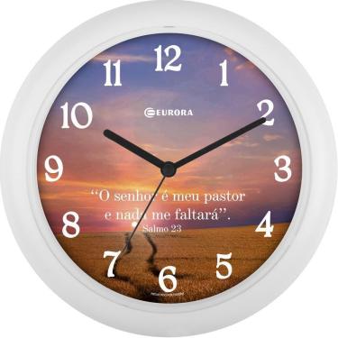 Imagem de Relógio De Parede Eurora Ref: 655800-021 Branco Salmo 23