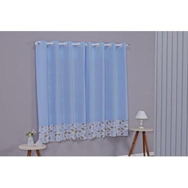 Imagem de Cortina Quarto Infantil e Bebê Algodão Com Barrado Estampado Decorativ