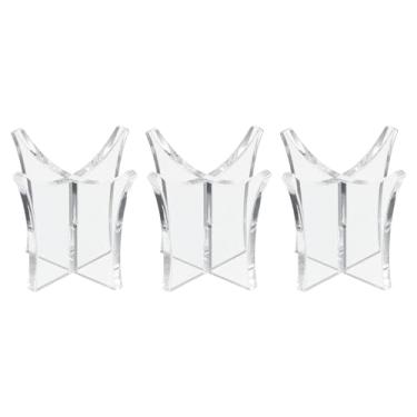 Imagem de Suporte de exibição de bola de 5,8 cm, pacote com 3, suporte de acrílico multifuncional para bola de tênis, transparente