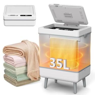 Imagem de Alledge Aquecedor de toalha dobrável, secador e aquecedor de 35 L, modos de aquecimento/secagem, portátil, tamanho familiar, design dobrável, cobertores, spa para banheiro, spa, conjunto de presentes