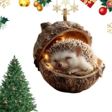 Imagem de Pingente Animal Para Árvore De Natal - Pendurável 2D Plano - Decoração De Natal Com Pendente Animal Acrílico,Para Sala Quarto Lareira Porta Parede Bolsa De Ombro Bolsa Tote Mochila