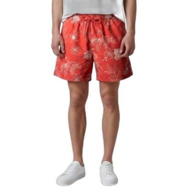 Imagem de Shorts Areia Branca Yacht Resort Floral Vermelho XG-Masculino