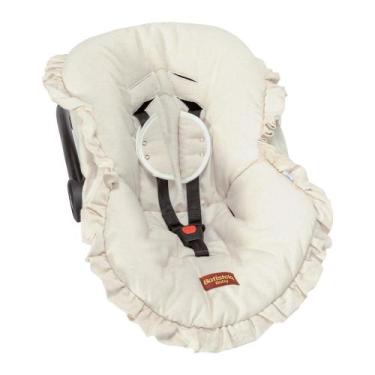 Imagem de Capa Bebê Conforto E Protetor De Cinto Ajustável em Linho - 3 Peças - 