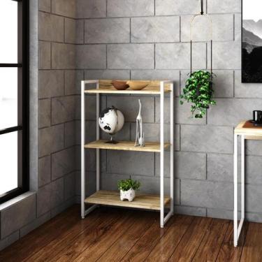 Imagem de Estante Dynamica 60X30X104cm C/03 Prateleiras Estrutura Branca - Compa
