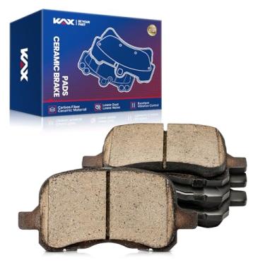 Imagem de KAX Pastilhas de freio dianteiras de cerâmica para Toyota Corolla 1998-2002, Chevrolet Prizm 1998-2002, baixo ruído e pouca poeira, conjunto de 4