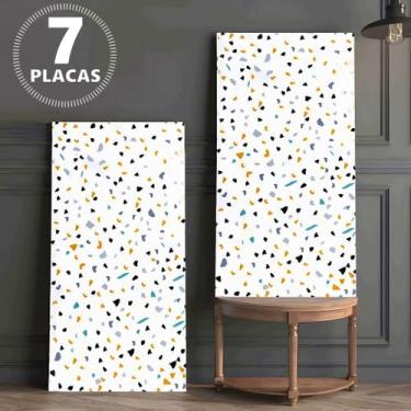 Imagem de Kit 7 Placas Adesiva 3D Mármore Vinílico 30x60cm À Prova d'água e À pr