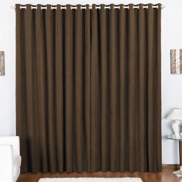 Imagem de Cortina Duda 2,00M X 1,70M Metros Tabaco Tecido Oxford Para Sala Ou Quarto