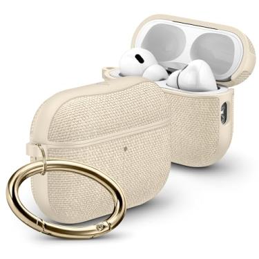 Imagem de Spigen Capa para AirPods Pro 3, Urban Fit compatível com AirPods Pro 3ª geração (2025), capa de tecido premium com mosquetão - bege duna