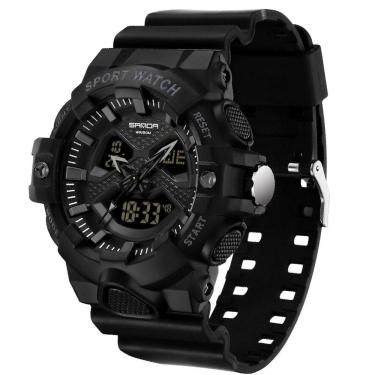 Imagem de Relógio Pulso Masculino Led Digital Duplo A Prova Dágua