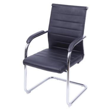Imagem de Cadeira Florença Preta Base Fixa Cromada