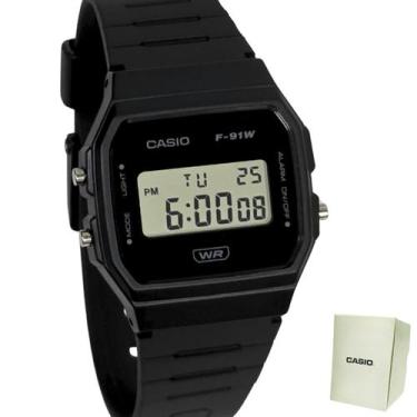 Imagem de Relógio Casio Digital Unissex Clássico Preto F91WB1ADF