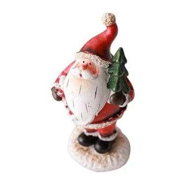 Imagem de shamjina Enfeite de Natal fofo, escultura colecionável de inverno para mesa de escritório, pequena peça de resina para decoração de interiores, presente de Ano, Style L