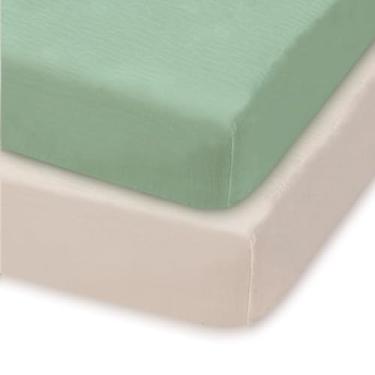 Imagem de Littogoose Graco Pack and Play Lençóis de colchão com elástico, pacote com 2 para colchão Pack 'n Play, lençóis elásticos