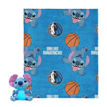 Imagem de Northwest Conjunto de travesseiro e cobertor NBA Dallas Mavericks Stitch Hugger e toque de seda, 101 x 127 cm