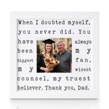 Imagem de THYGIFTREE Porta-retratos sentimentais para o pai da filha, agradecimento, lembrança, presente de aniversário do pai, presente de Natal para o pai e o maior fã