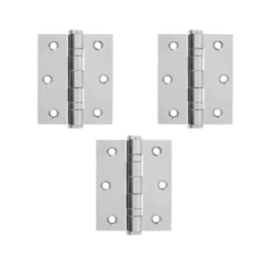 Imagem de Kits Dobradiças Aço Inoxidável com Parafusos Reforçadas Porta Madeira 3UN 6UN 9UN 12UN (3 UNIDADES)