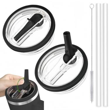 Imagem de OFATRYLA Pacote com 2 tampas de substituição para Stanley Quencher H2.0 1,1 g – Tampa flip à prova de vazamento, compatível com Stanley Cup Accessories