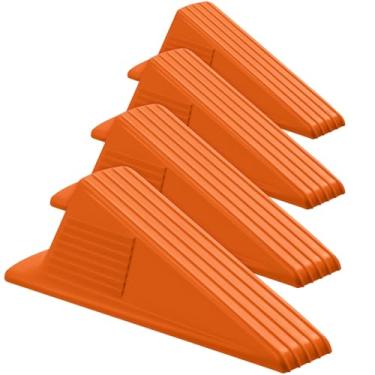 Imagem de Frienda 4 batentes de porta jumbo para serviço pesado alto até 5 cm de altura cunha TPR grande cunha empilhável grande borracha batente de porta para hotel tapete de madeira concreto e azulejo