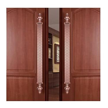Imagem de STXYANGV Puxador de porta deslizante retrô, puxador de porta deslizante de luxo doméstico e comercial são adequadas para portas de madeira/portas de vidro 2 peças (tamanho: 60 cm/23,6 polegadas)