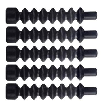 Imagem de Capa protetora de cabo de freio preto | Kit de cabo de freio de bicicleta com polaina de borracha à prova de poeira de absorção de choque | Acessórios de ciclismo, componentes e peças de bicicletas